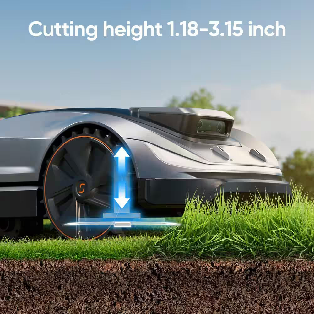 X5 Wireless 8 In. Robot Lawn Mower 0.5 Acre / 21500 Sq. Ft., All-Wheel-Drive, App Control, AI Obstacle Avoidance and RTK